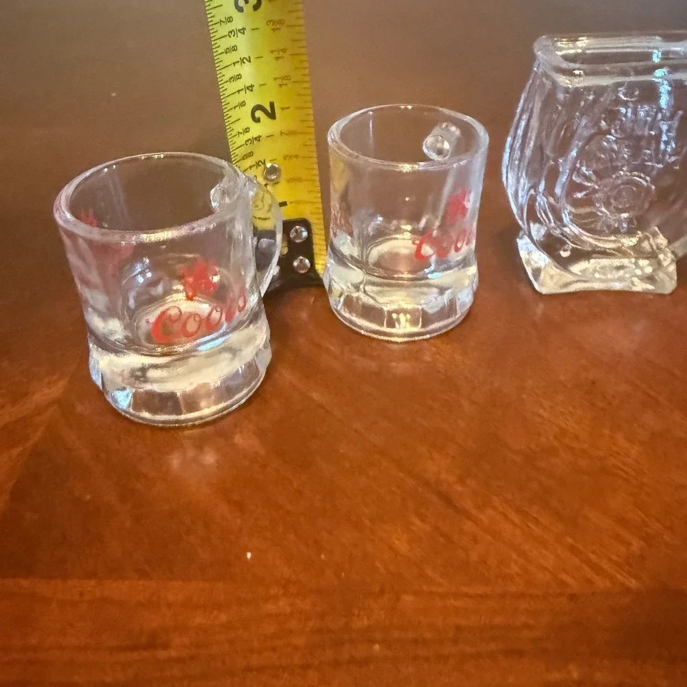 Vintage Branded Shot Glass Set Coors Jim Beam Jagermeister 4 Pieces Clear Glass